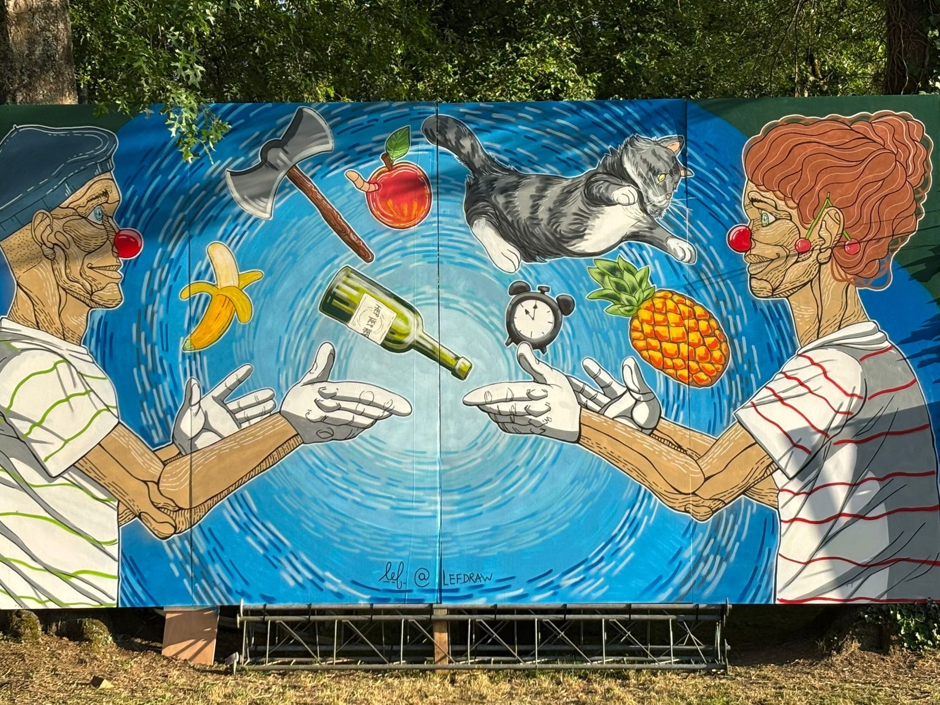 Fresque réalisée par Lef Draw